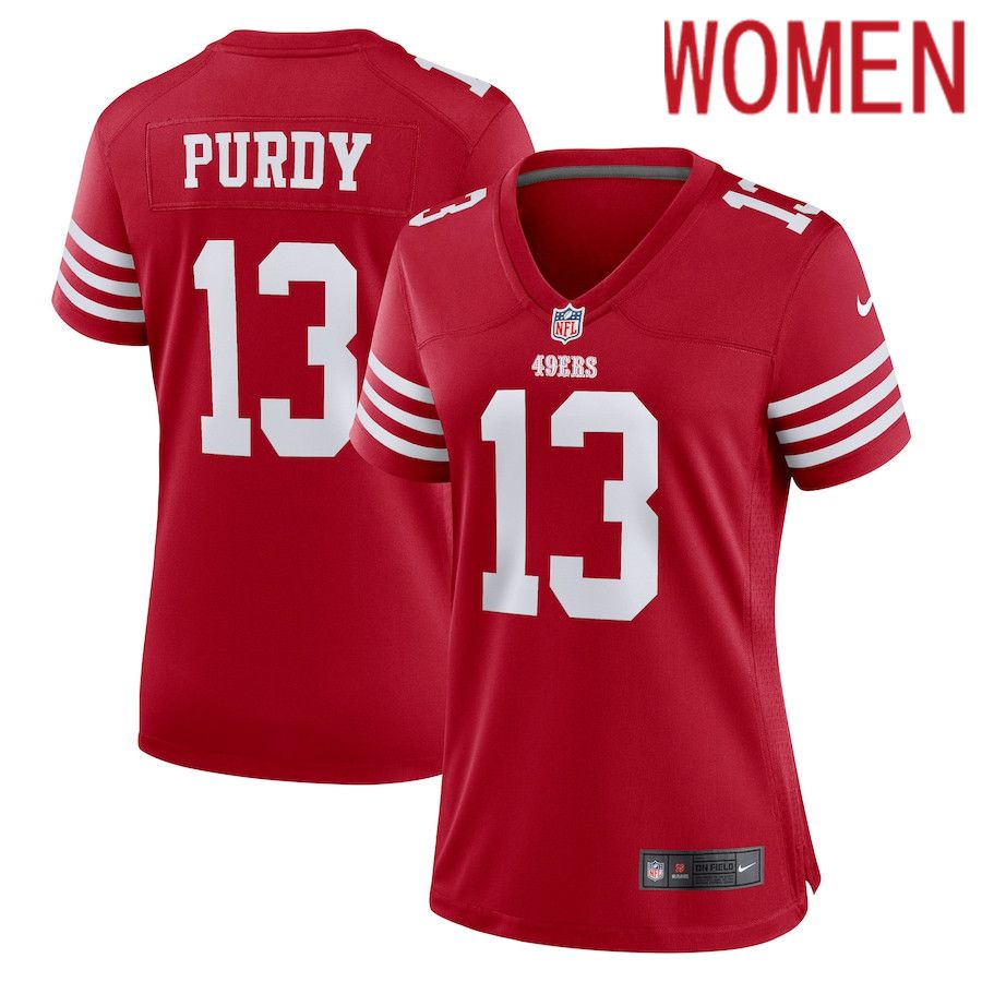 Women San Francisco 49ers #13 Brock Purdy Nike Scarlet Game Player NFL Jersey